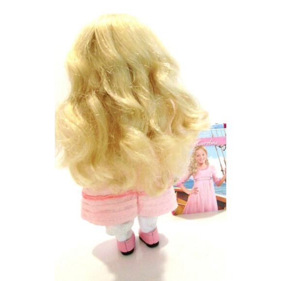 American Girl MINI CAROLINE DOLL 6.5" Cloth Body Meet Outfit + Mini Book & Box - Picture 2 of 6